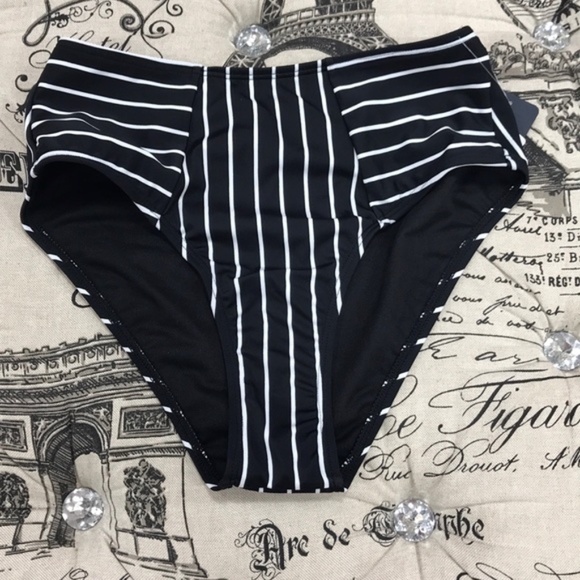 Rachel Rachel Roy Striped High Waist Construction Bottoms - Picture 3 of 5